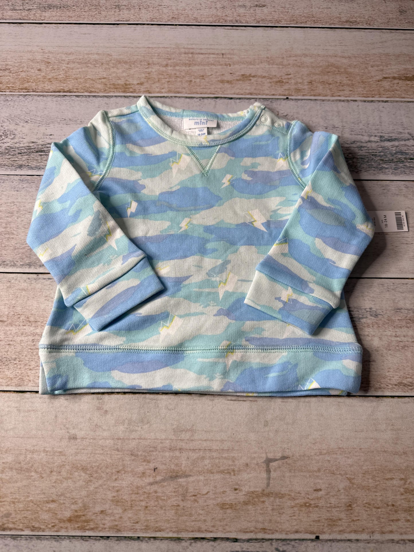 Rockets of Awesome Unisex Blue | Light Blue | White Sweater Size: 18-24 months Blue | Light Blue | White