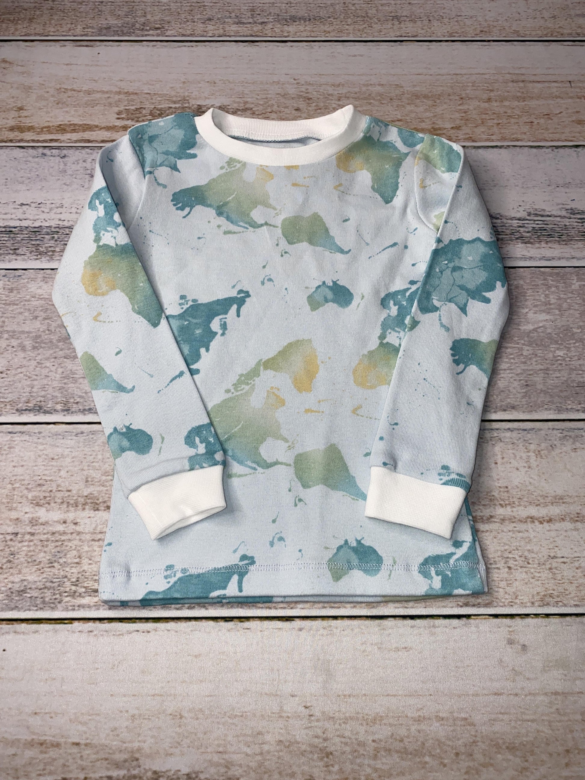 Burt's Bees Boys Blue | Light Blue Pajamas Size: 2T Blue | Light Blue