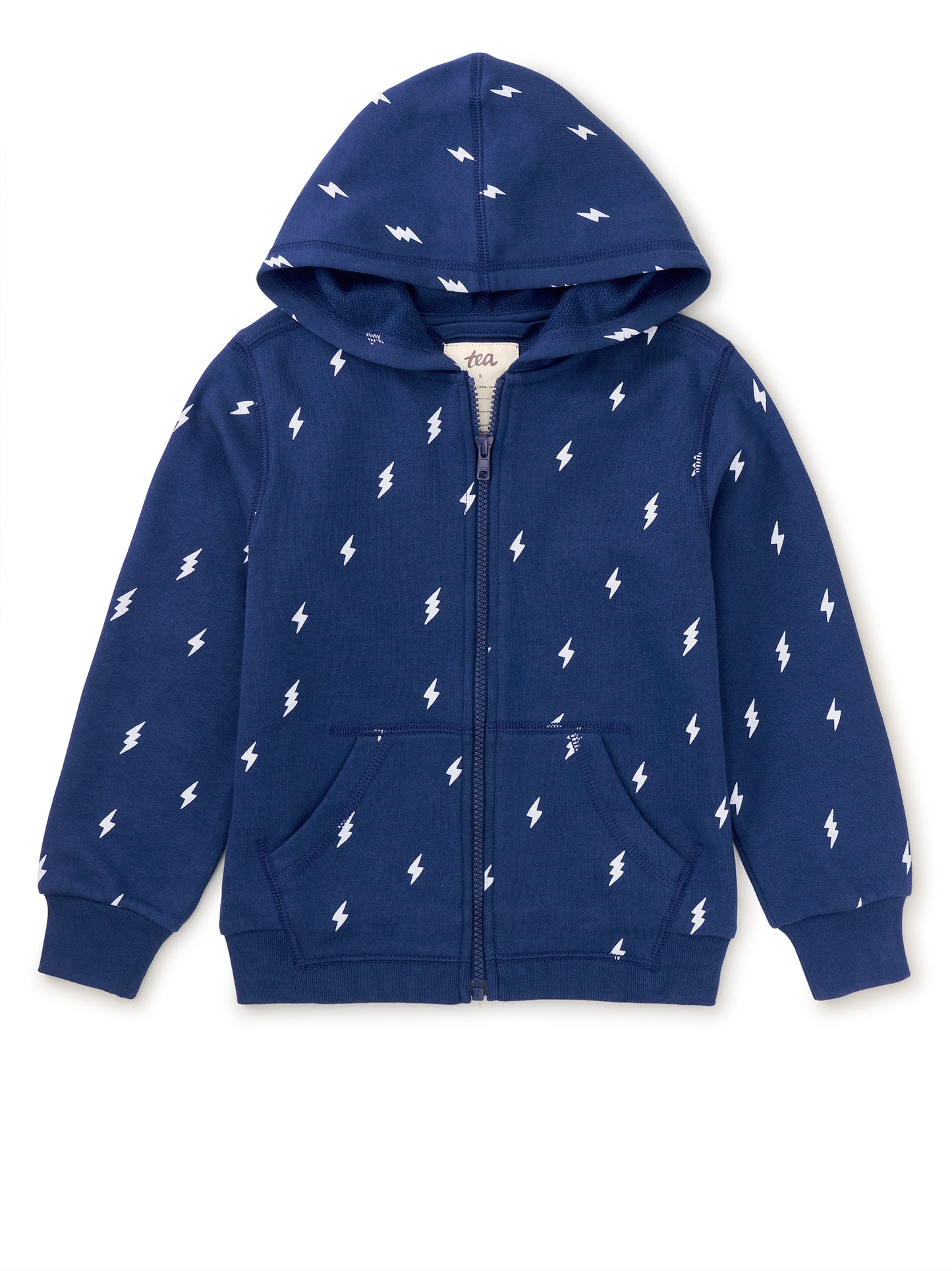 Tea Collection Boys Blue Lightening Hoodie Size: 2T Blue Lightening