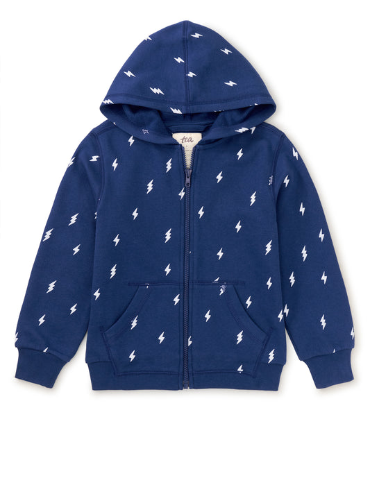 Tea Collection Boys Blue Lightening Hoodie Size: 2T Blue Lightening