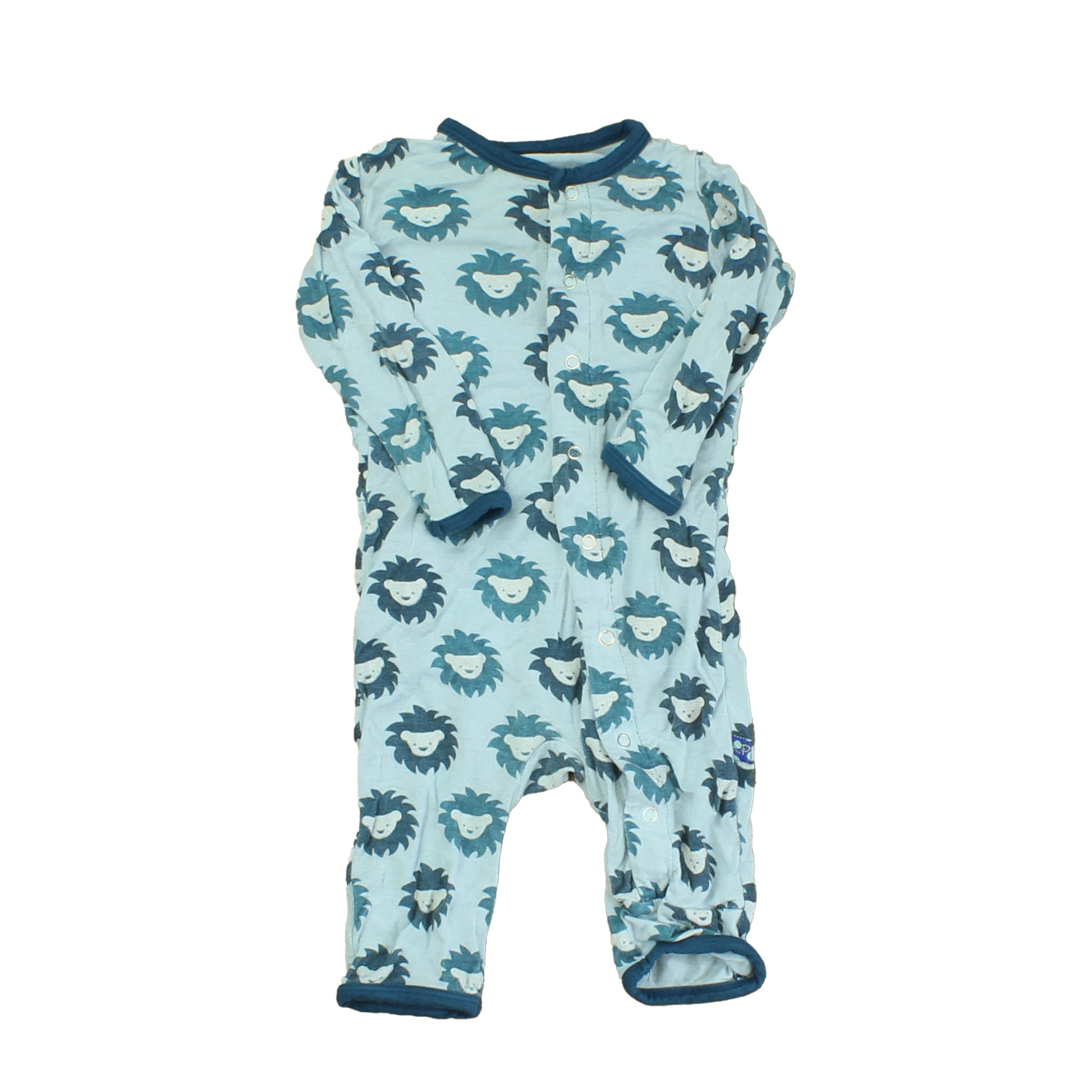 Kickee Pants Boys Blue | Lion 1-piece Non-footed Pajamas Size: 0-3 Months Blue | Lion