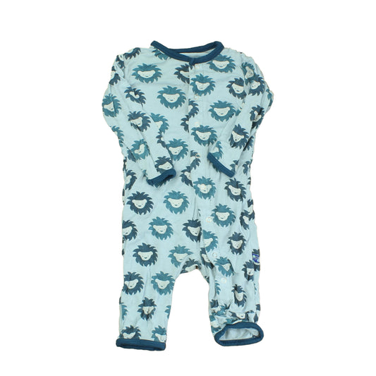 Kickee Pants Boys Blue | Lion 1-piece Non-footed Pajamas Size: 0-3 Months Blue | Lion