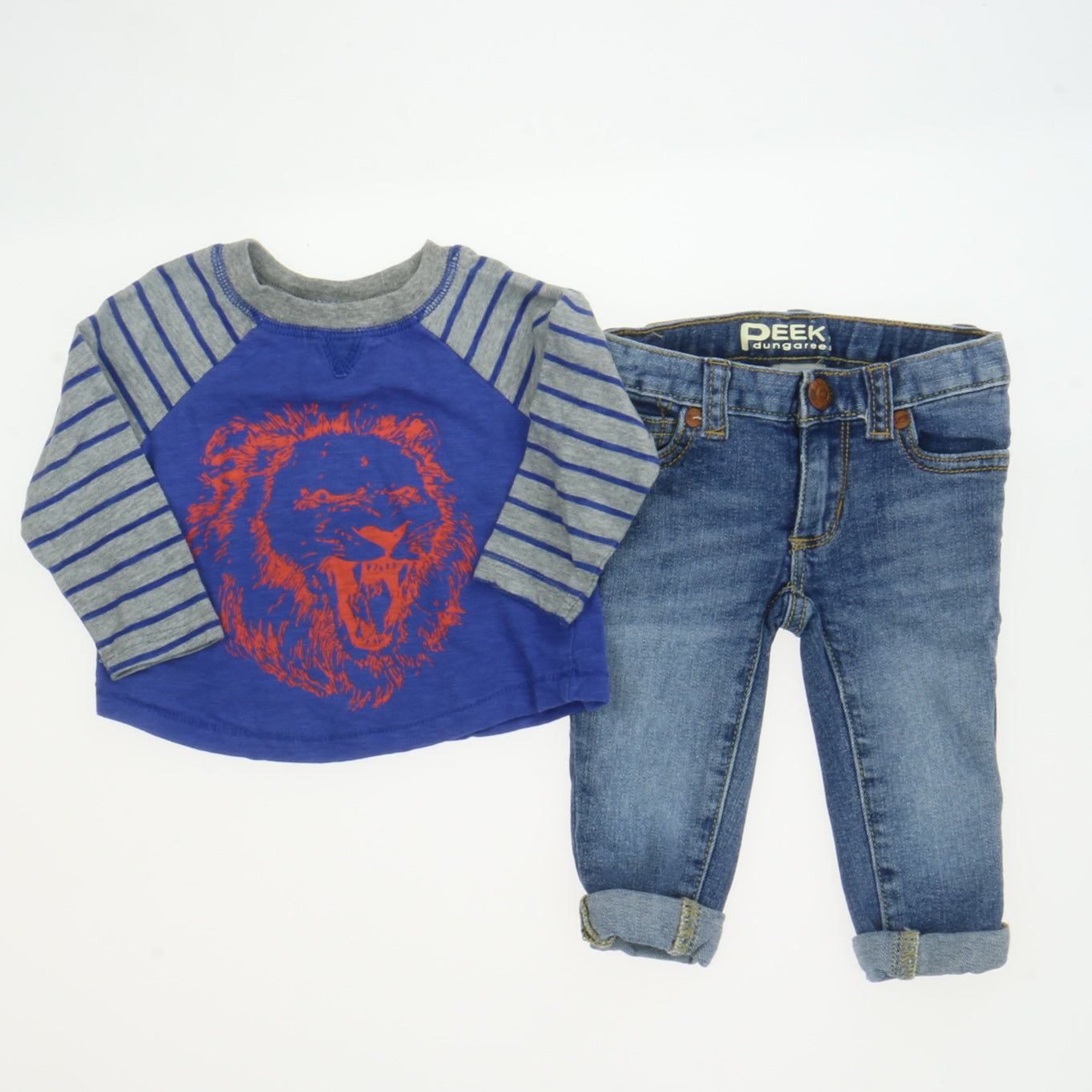 Peek | Egg Boys Blue | Lion Apparel Sets Size: 3-6 Months Blue | Lion