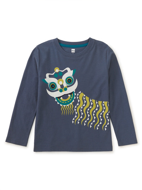 Tea Collection Boys Blue Lion T-Shirt Size: 12 Years Blue Lion
