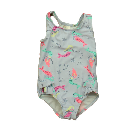 Osh Kosh Girls Blue Mermaid 1-piece Swimsuit Size: 12 Months Blue Mermaid