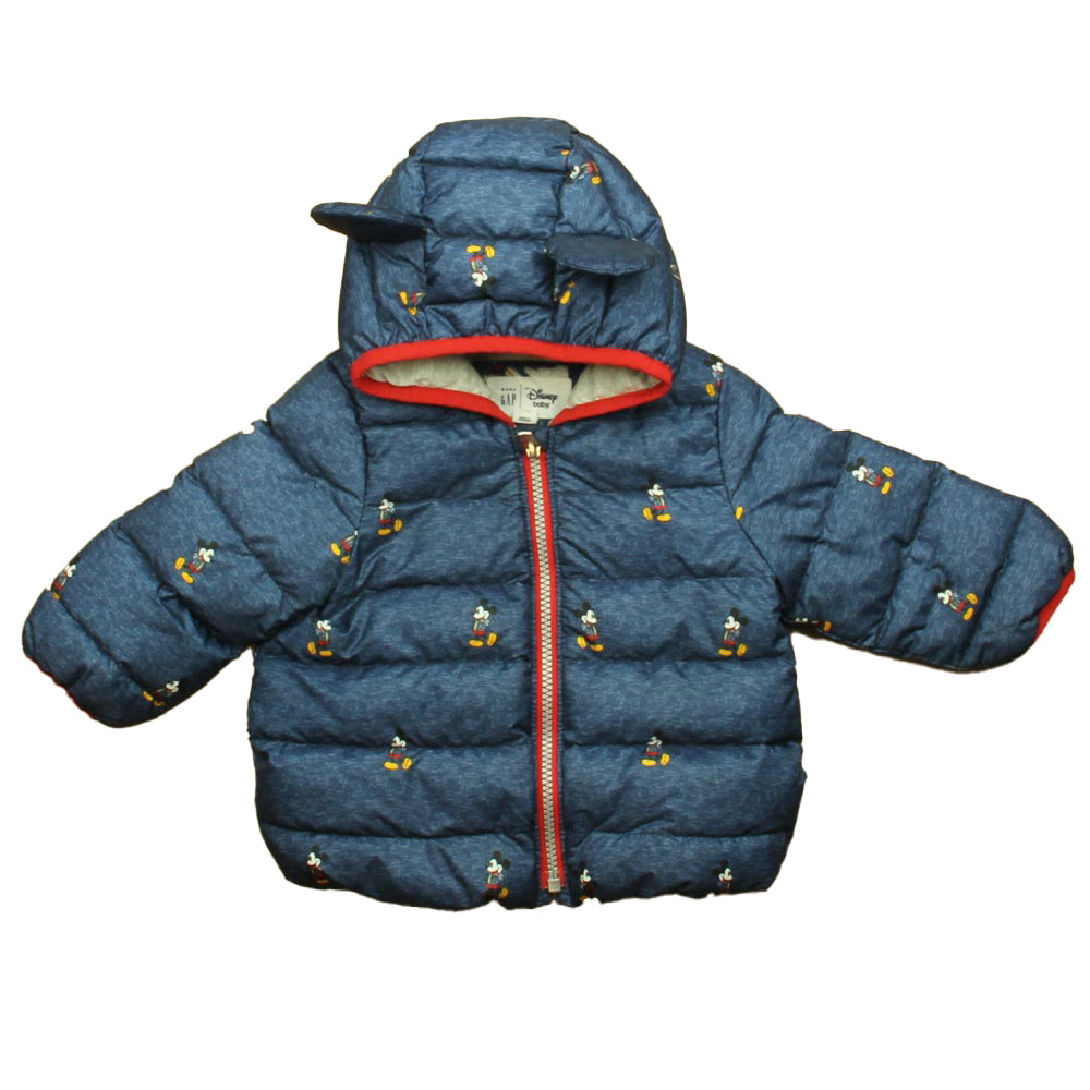 Gap Boys Blue Mickey Winter Coat Size: 12-18 Months Blue Mickey
