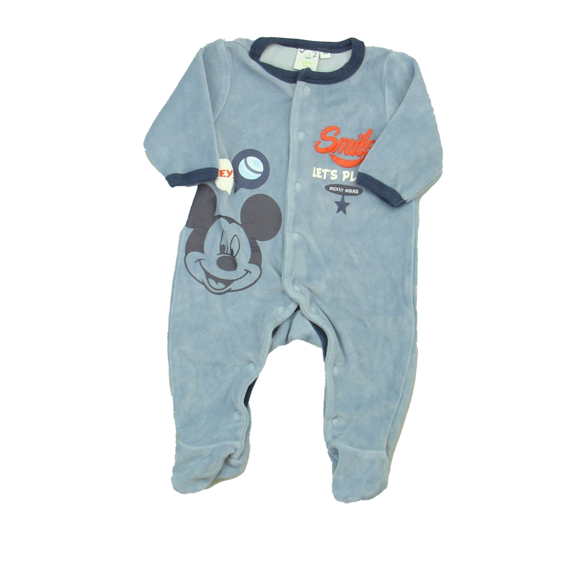 Disney Boys Blue "Mickey" Long Sleeve Outfit Size: 3 Months Blue "Mickey"