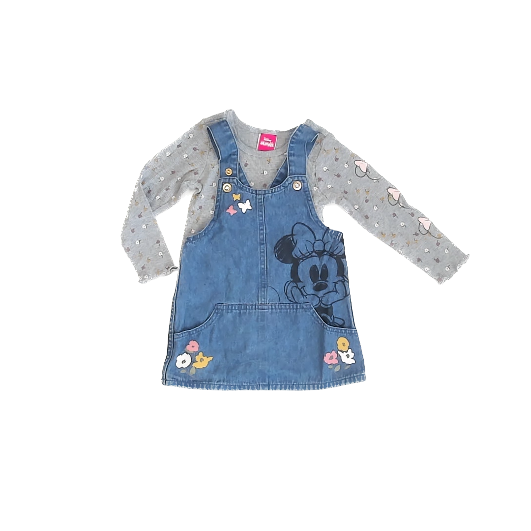 Disney Girls Blue Minnie Mouse Jumper Size: 24 Months Blue Minnie Mouse