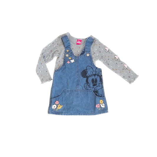 Disney Girls Blue Minnie Mouse Jumper Size: 24 Months Blue Minnie Mouse