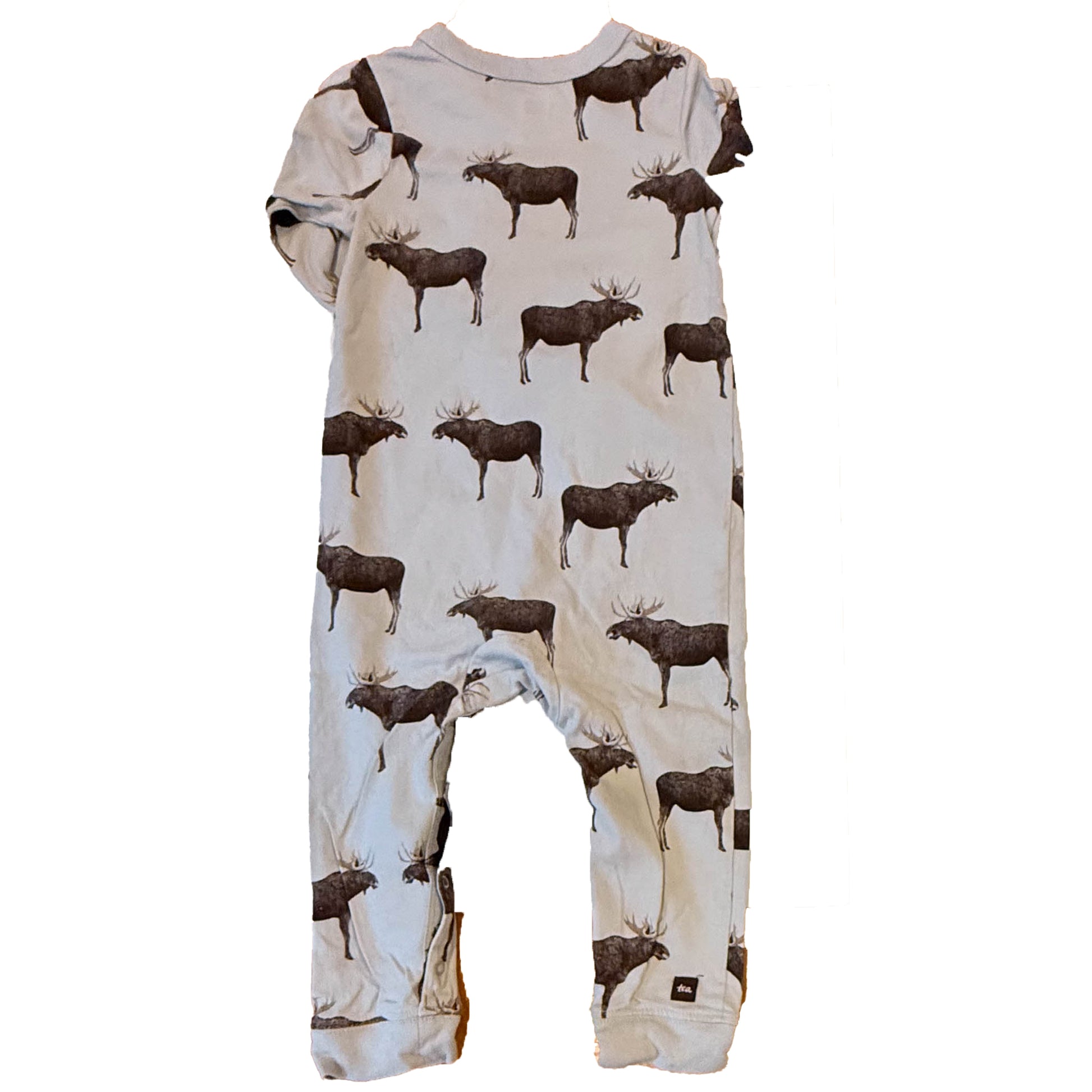 Tea Collection Boys Blue Moose Long Sleeve Outfit Size: 18-24 Months Blue Moose