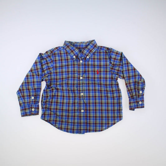 Ralph Lauren Boys Blue | Multi | Plaid Button Down Long Sleeve Size: 18 Months Blue | Multi | Plaid
