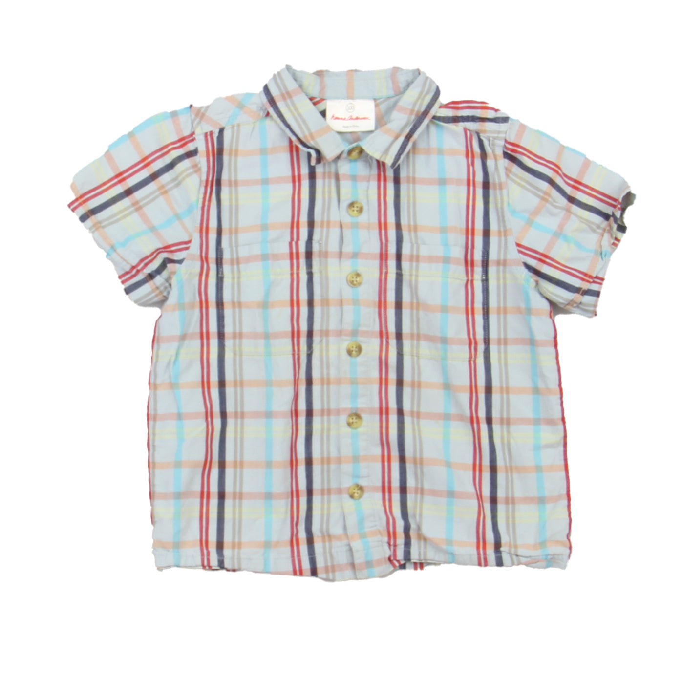 Hanna Andersson Boys Blue | Multi Button Down Long Sleeve Size: 4T Blue | Multi