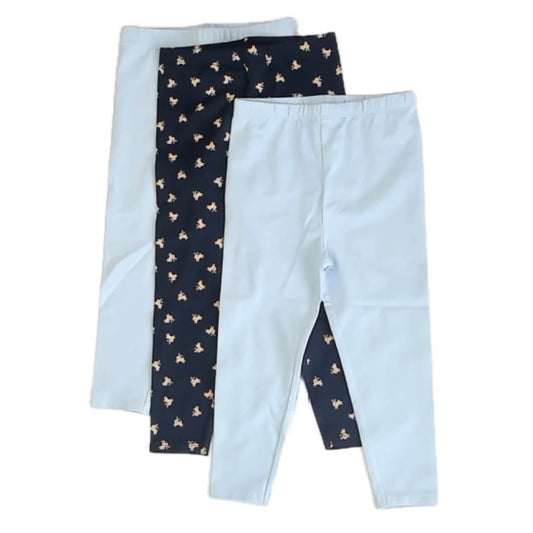 Amazon Girls Blue | Navy Bunnies Leggings Size: 3T Blue | Navy Bunnies