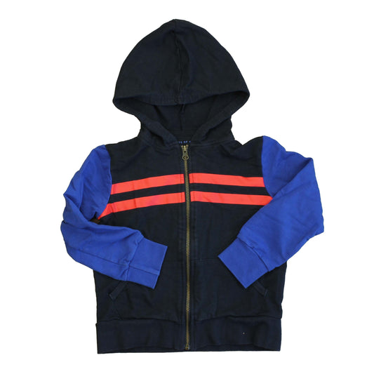 Rockets Of Awesome Boys Blue | Navy | Orange | Stripe Hoodie Size: 4T