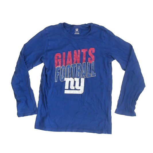 NFL Boys Blue NY Giants Long Sleeve T-Shirt Size: 14-16 Years Blue NY Giants