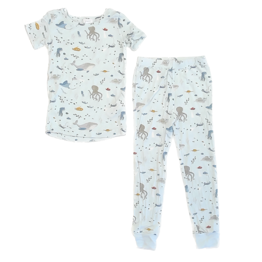 Angel Dear Unisex Blue Ocean Animals 2-piece Pajamas Size: 5T Blue Ocean Animals