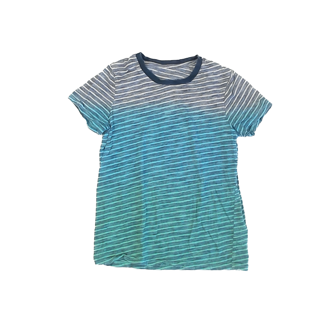 Rockets Of Awesome Boys Blue Ombre Striped T-Shirt Size: 12 Years Blue Ombre Striped