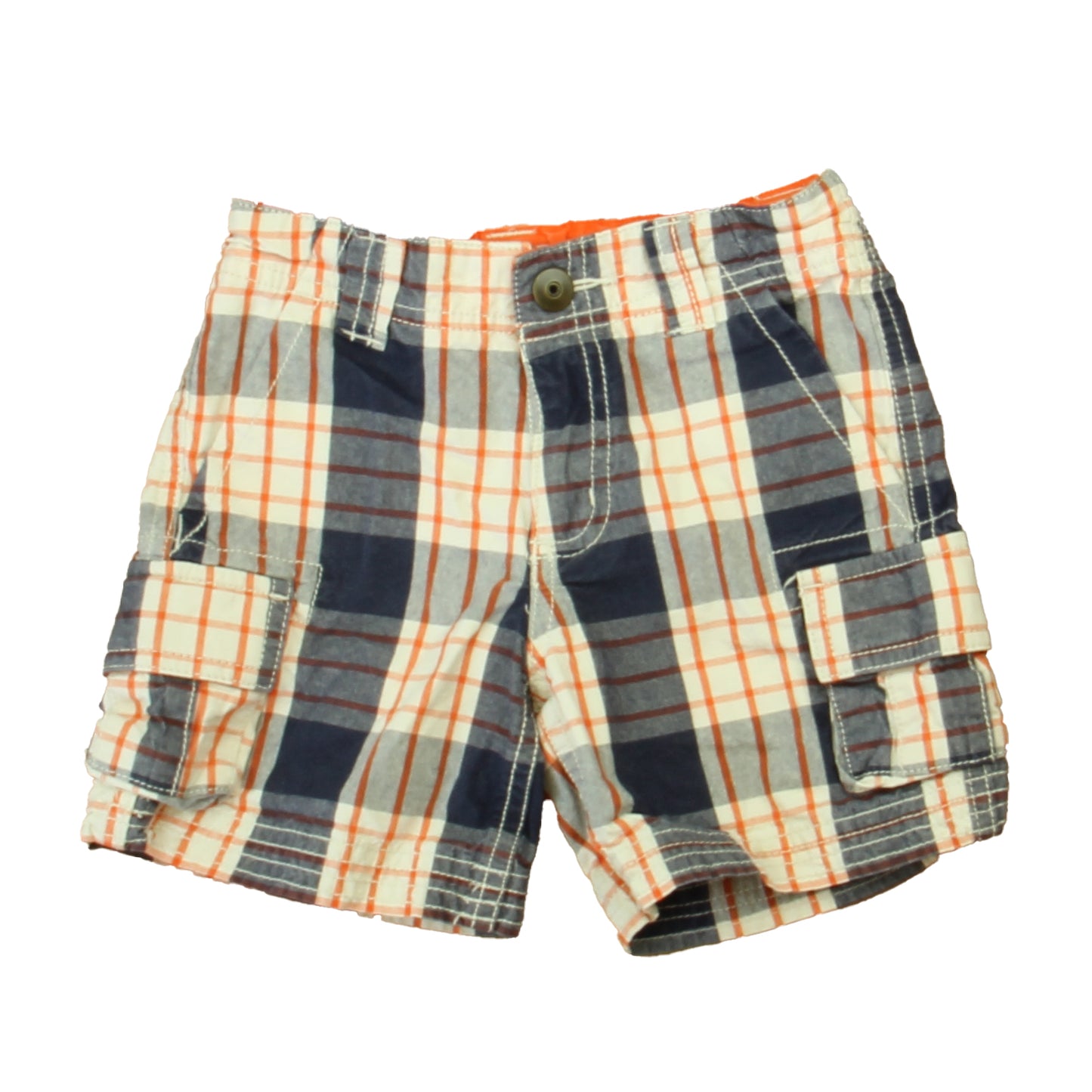 Hanna Andersson Boys Blue | Orange Plaid Shorts Size: 3T