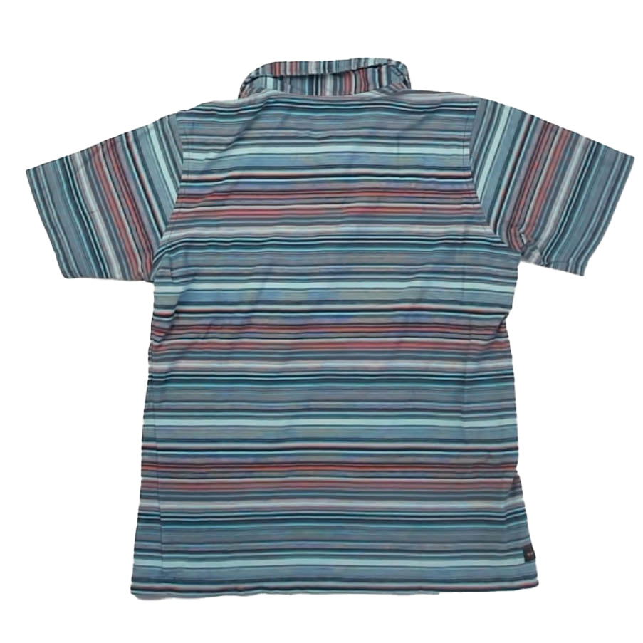 Tea Collection Boys Blue | Orange Stripe Polo Shirt Size: 12 Years Blue | Orange Stripe