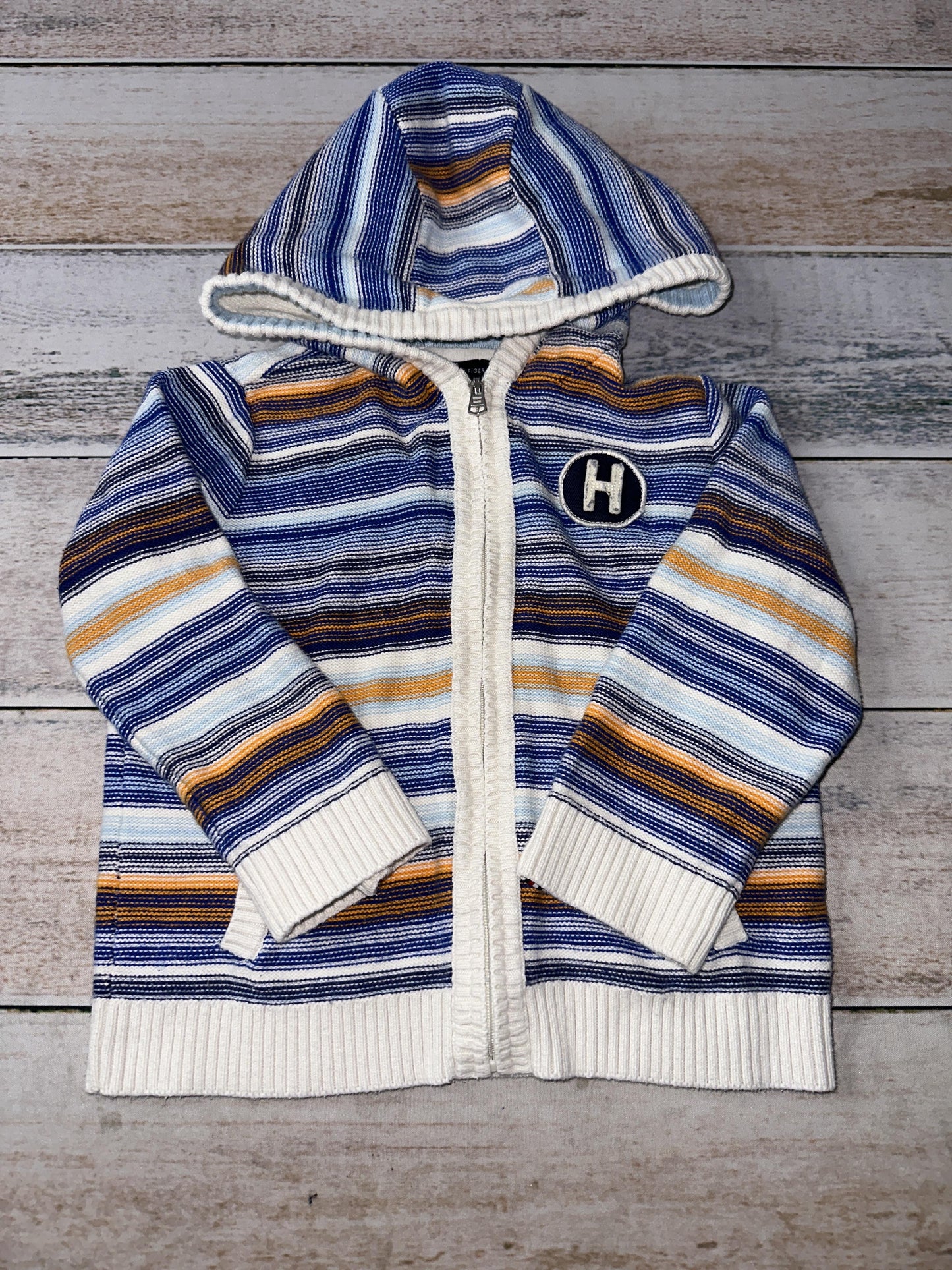 Tommy Hilfiger Boys Blue | orange | Striped Sweater Size: 2T Blue | orange | Striped