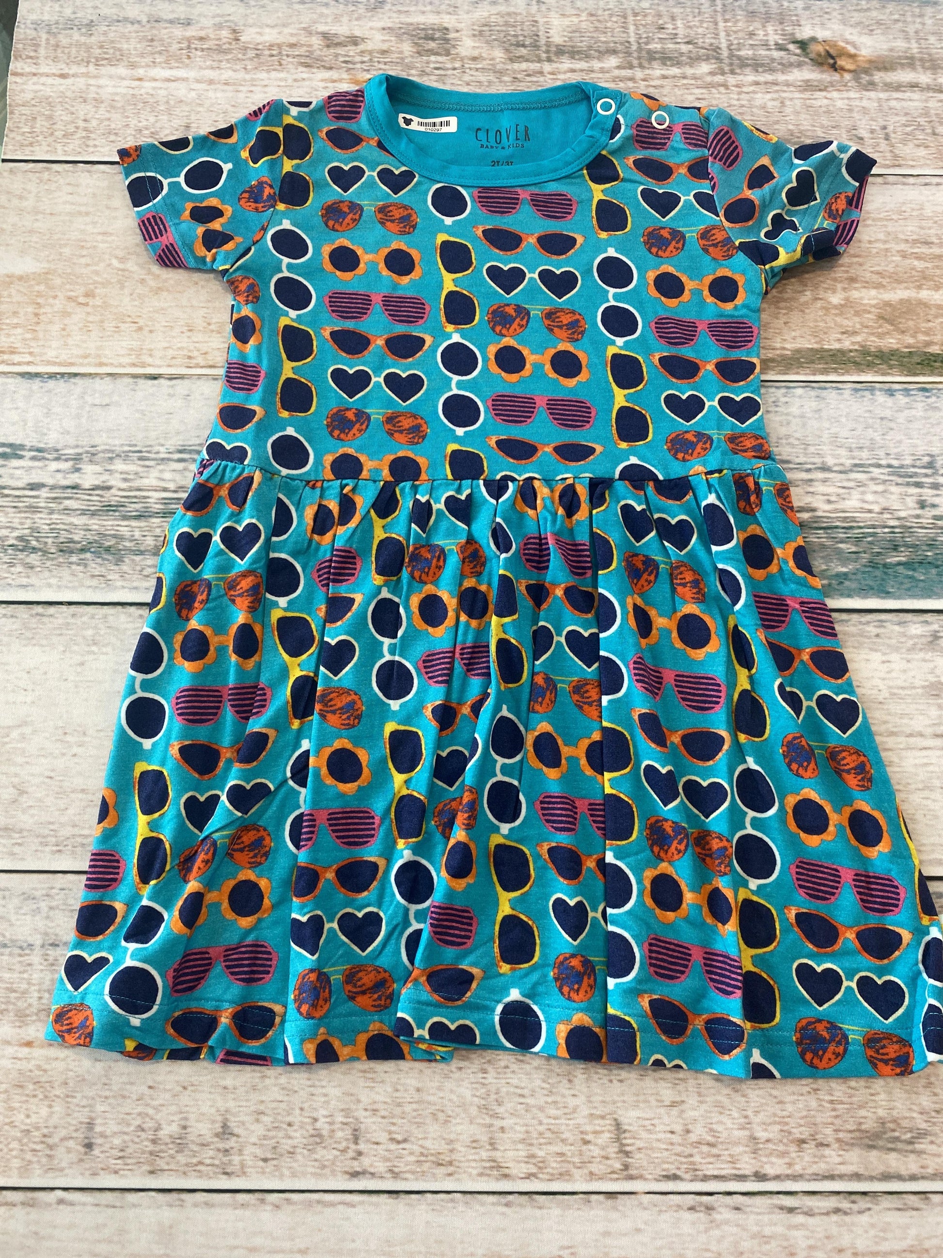 Clover Baby & Kids Girls Blue | orange | White | pink Dress Size: 2-3 Years Blue | orange | White | pink