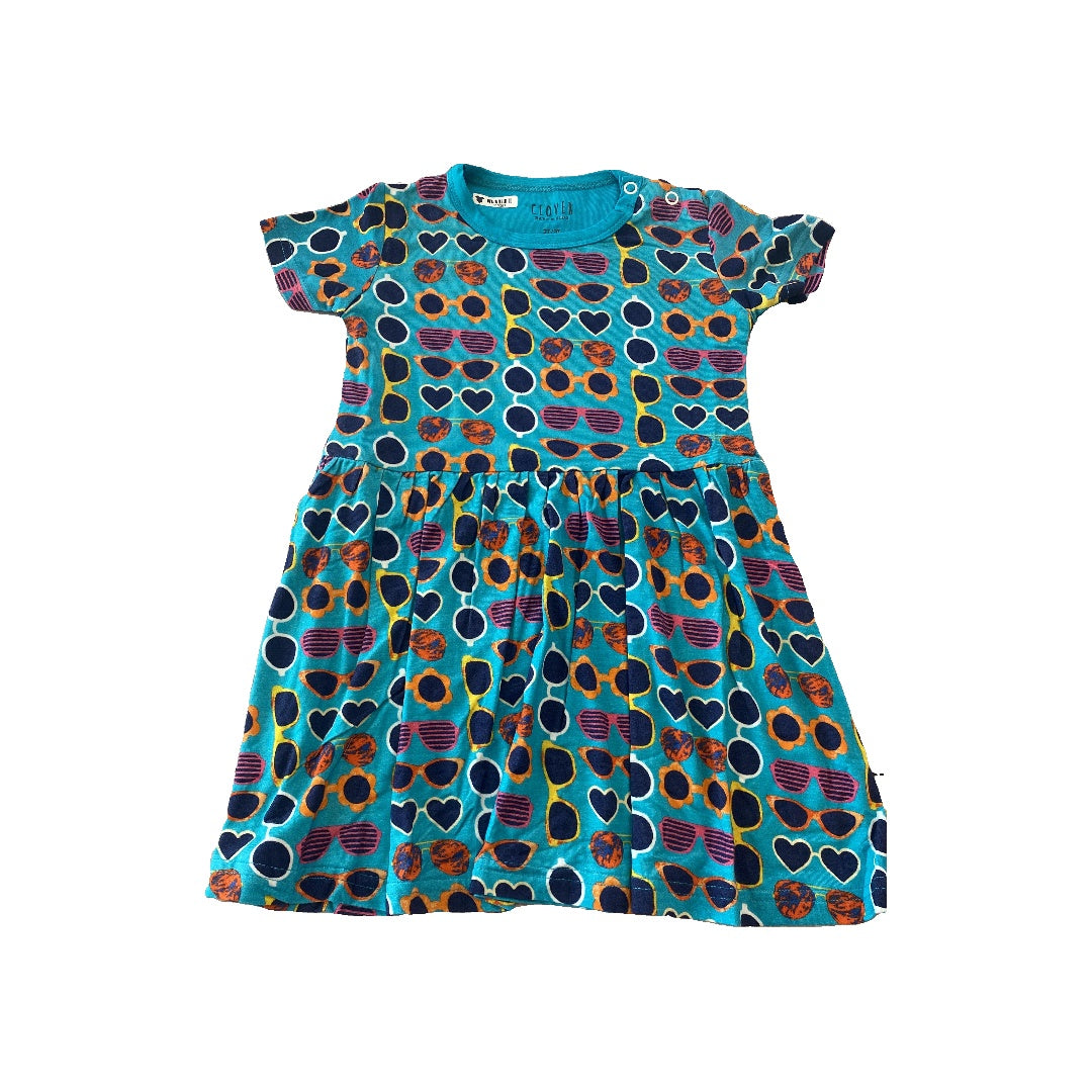 Clover Baby & Kids Girls Blue | orange | White | pink Dress Size: 2-3 Years Blue | orange | White | pink
