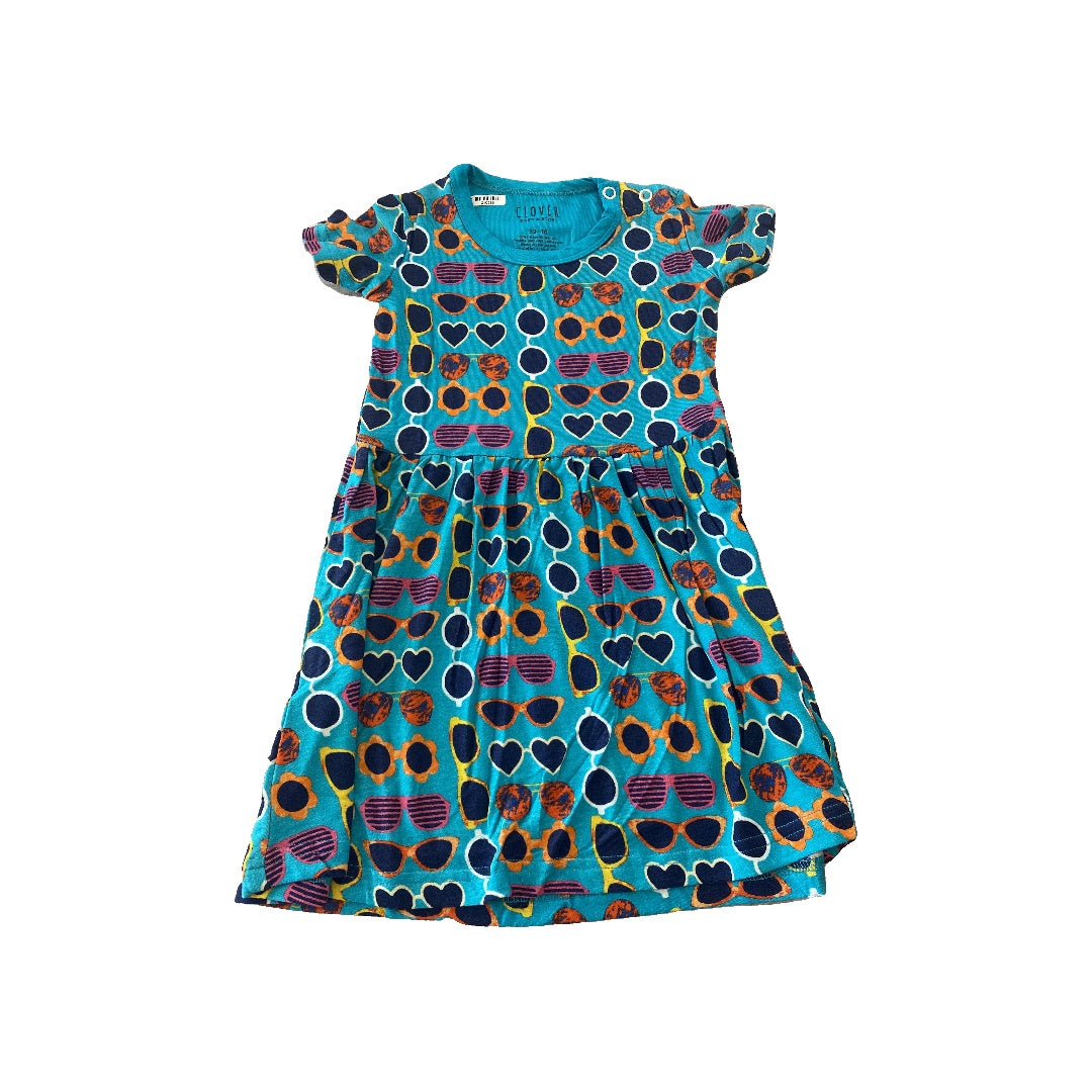 Clover Baby & Kids Girls Blue | orange | White Dress Size: 12-18 months Blue | orange | White
