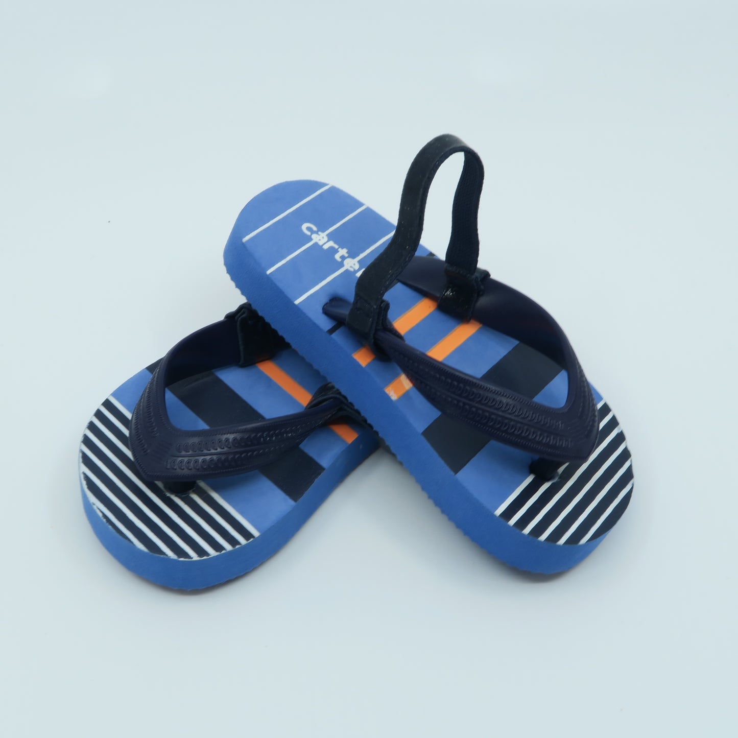 Carter's Unisex Blue | Orange Flip Flops Size: 3-4 Infant Blue | Orange