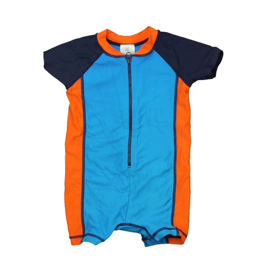 Hanna Andersson Girls Blue | Orange 1-piece Swimsuit Size: 6-12 Months Blue | Orange