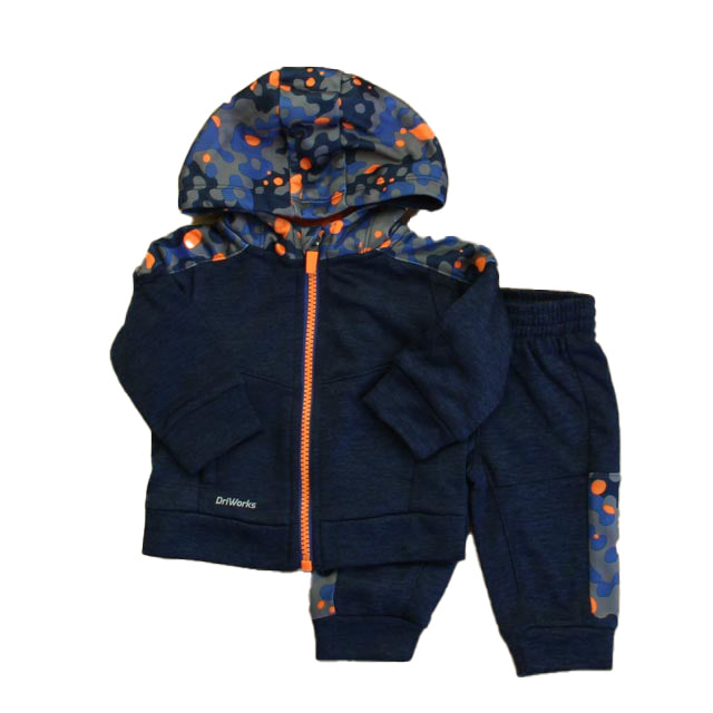 Athletic Works Boys Blue | Orange Track Suit Size: 0-3 Months