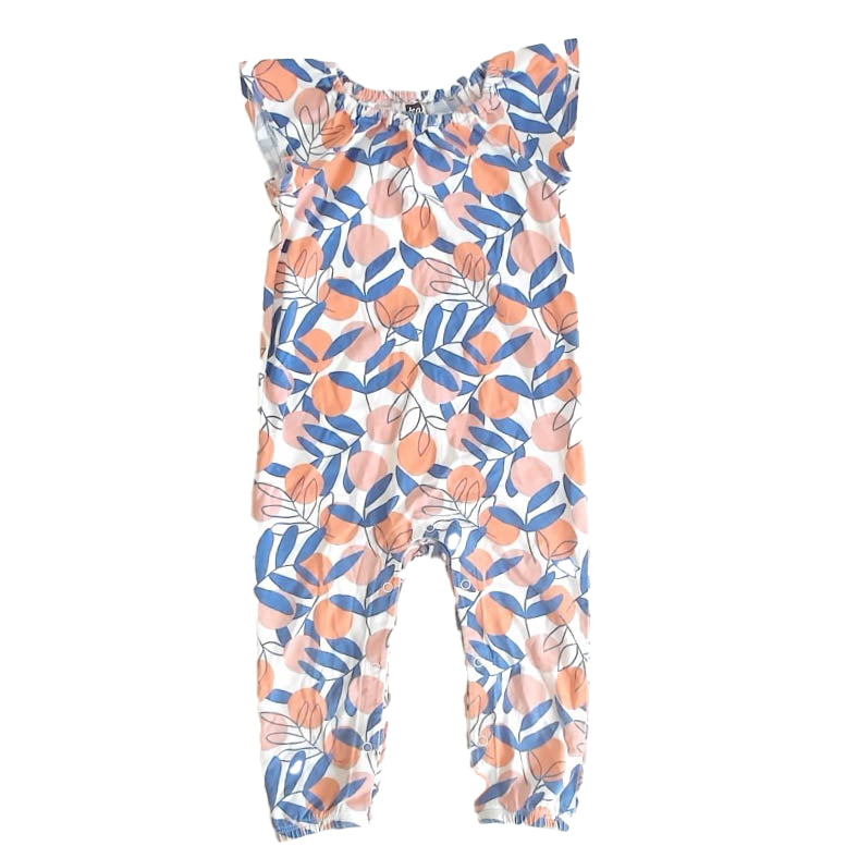 Tea Collection Girls Blue | Orange Romper Size: 12-18 Months Blue | Orange