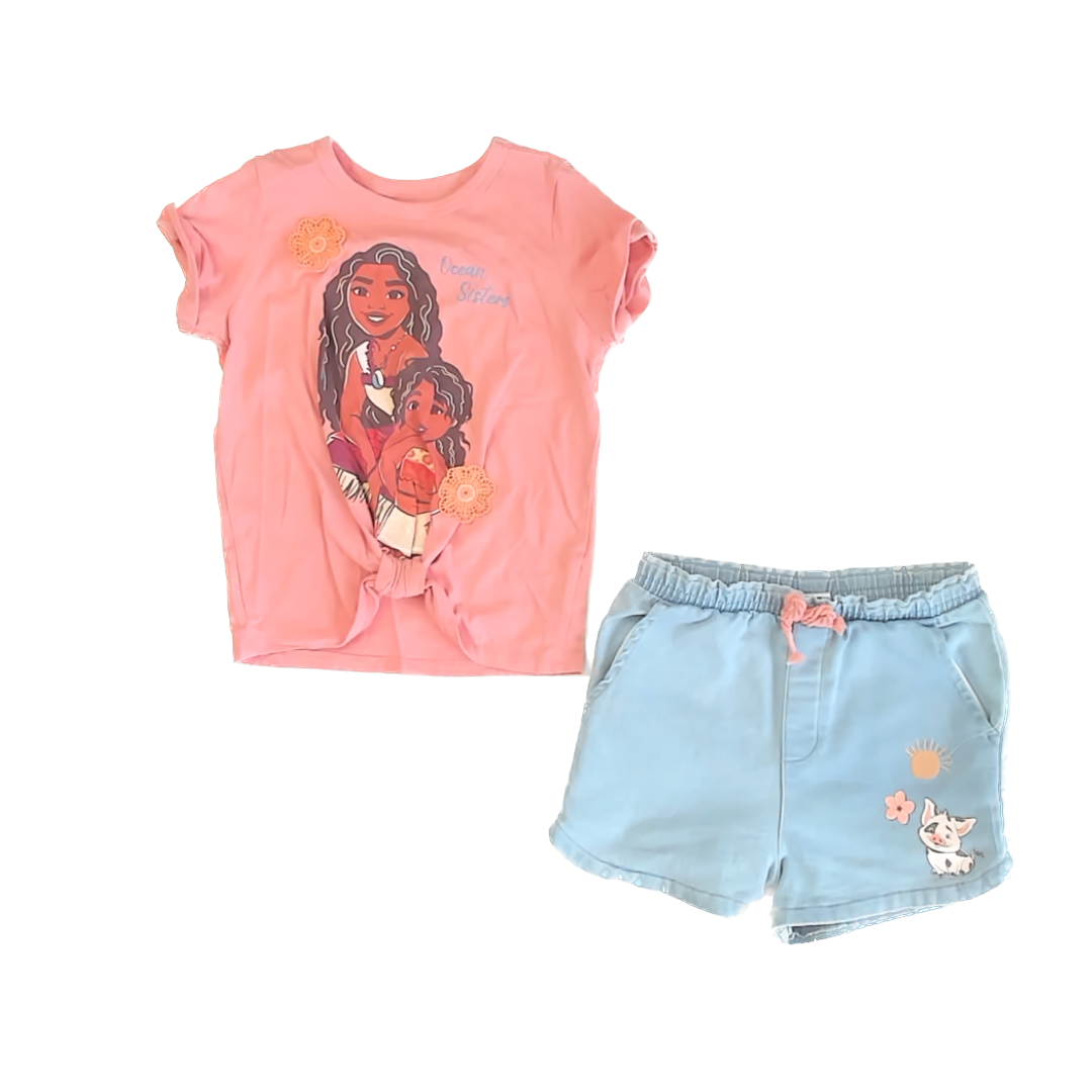 Disney Girls Blue | Orange Apparel Sets Size: 5T Blue | Orange