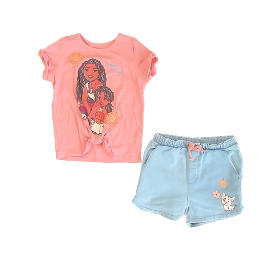Disney Girls Blue | Orange Apparel Sets Size: 5T Blue | Orange