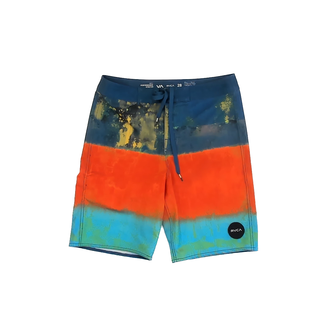 RVCA Boys Blue Orange Trunks Size: sz 28 Blue Orange