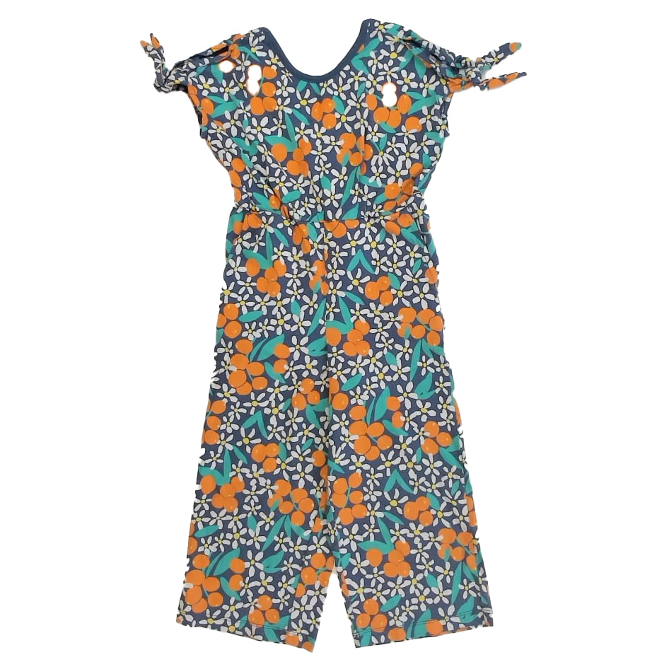Tea Collection Girls Blue Oranges Romper Size: 4T Blue Oranges