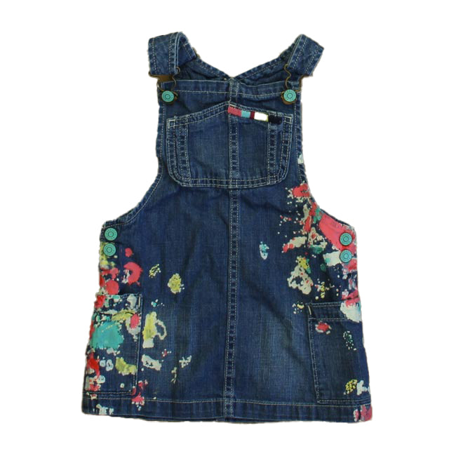 Gymboree Girls Blue Paint Splatter Jumper Size: 2T Blue Paint Splatter