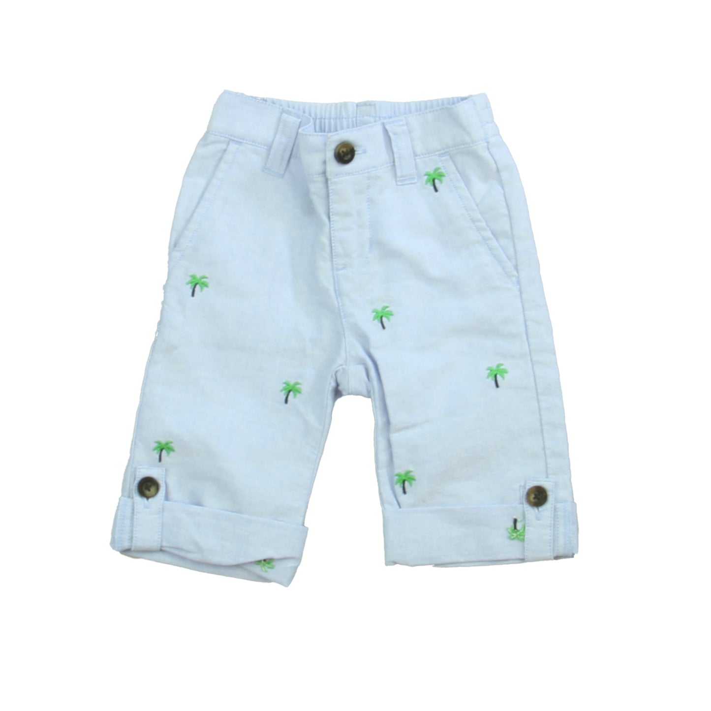 Janie and Jack Boys Blue | Palm Trees Pants Size: 6-12 Months Blue | Palm Trees