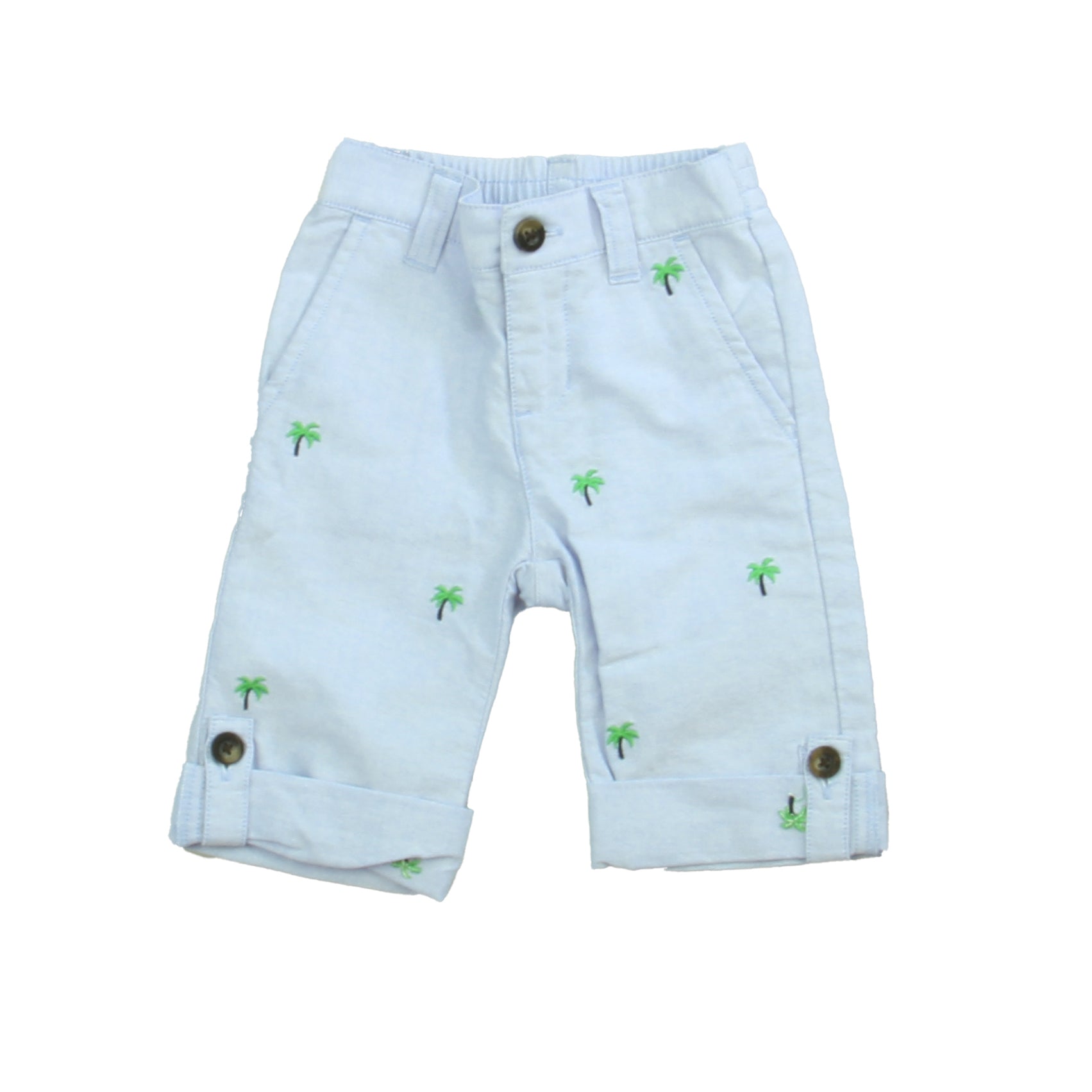 Janie and Jack Boys Blue | Palm Trees Pants Size: 6-12 Months Blue | Palm Trees
