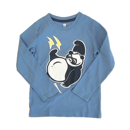 Tea Collection Boys Blue Panda Long Sleeve T-Shirt Size: 6 Years Blue Panda