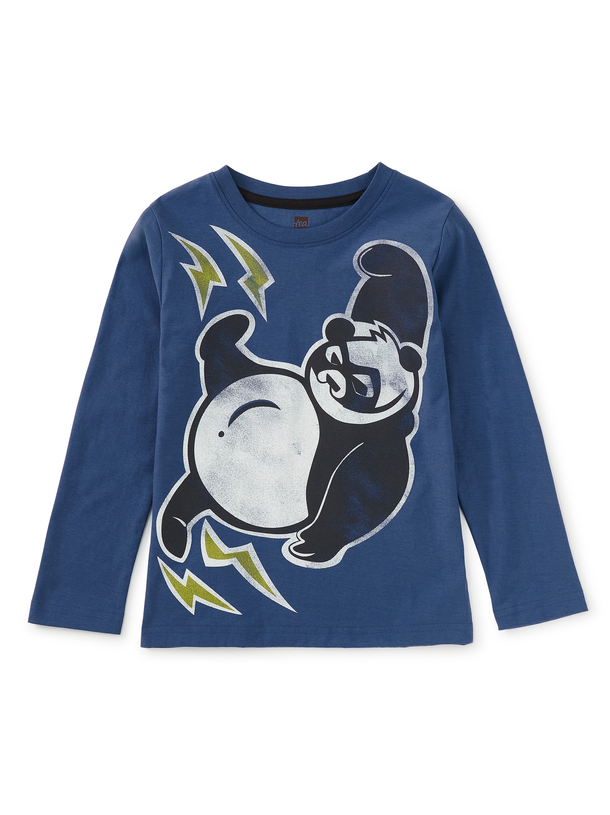 Tea Collection Boys Blue Panda Long Sleeve T-Shirt Size: 5T Blue Panda
