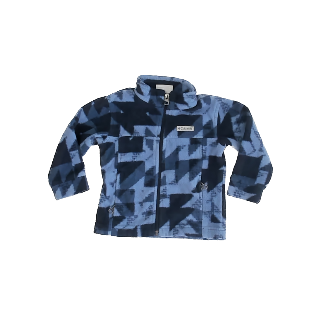 Columbia Boys Blue Patterened Fleece Size: 2T Blue Patterened