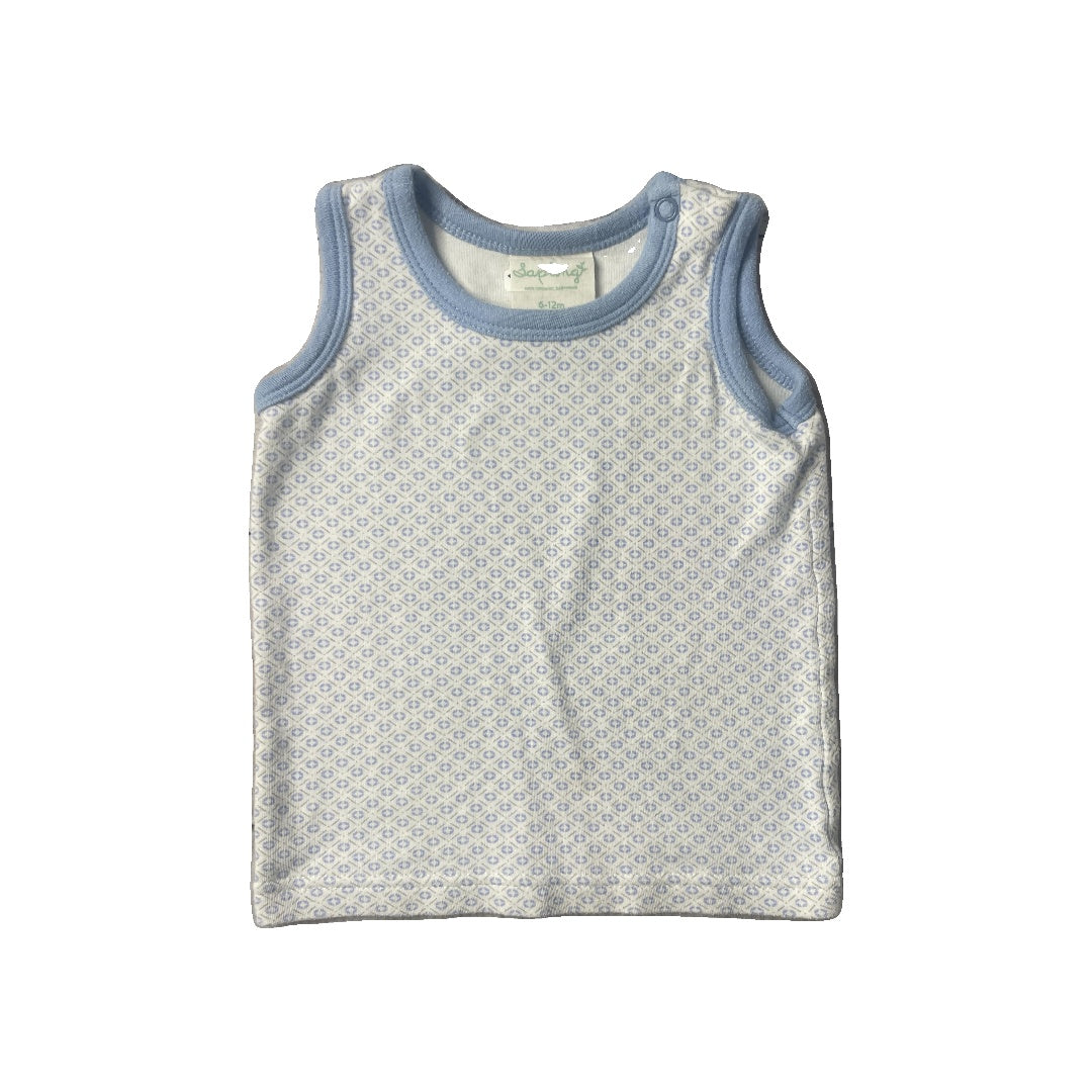 Sapling Boys Blue | Pattern Tank Top Size: 6-12 months Blue | Pattern
