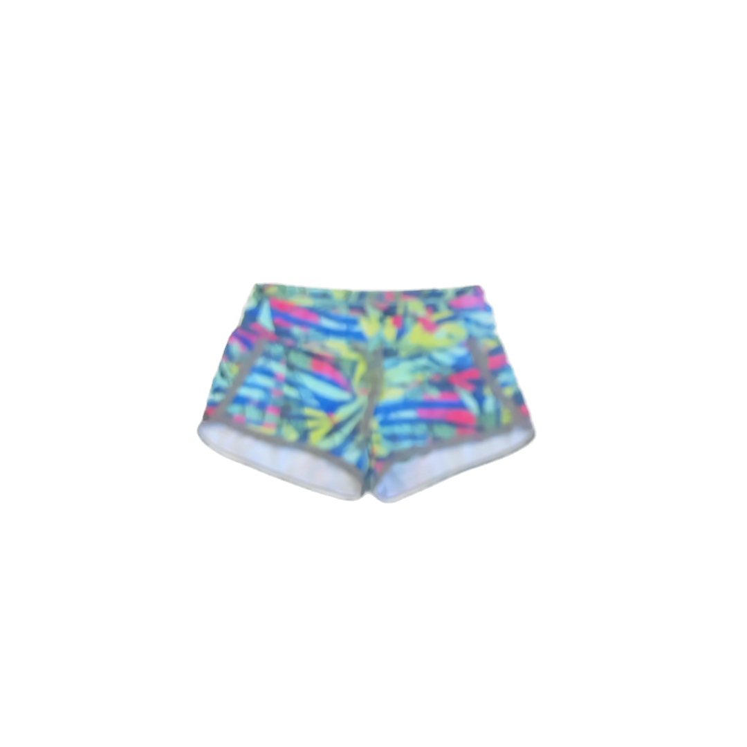 Athleta Girl Girls Blue Patterned Athletic Shorts Size: 7 Years Blue Patterned