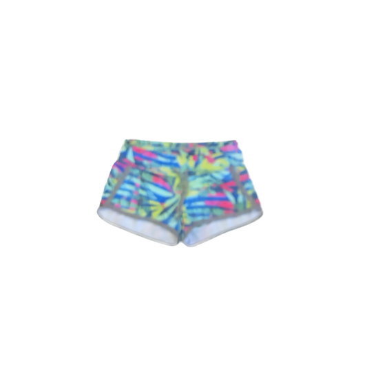 Athleta Girl Girls Blue Patterned Athletic Shorts Size: 7 Years Blue Patterned