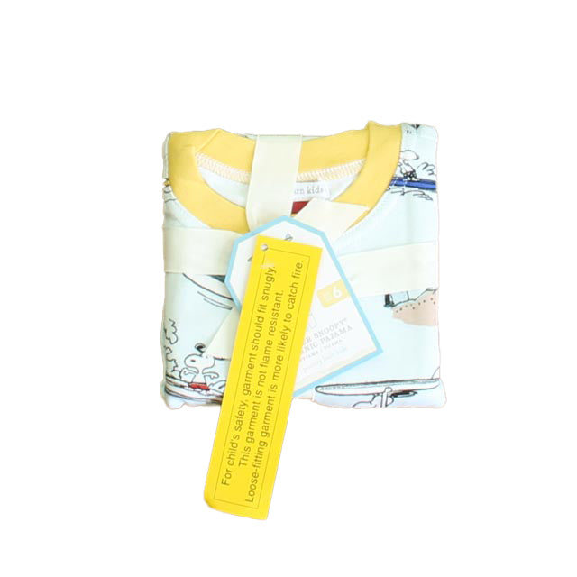 Pottery Boys Blue Peanuts 2-piece Pajamas Size: 6 Months Blue Peanuts