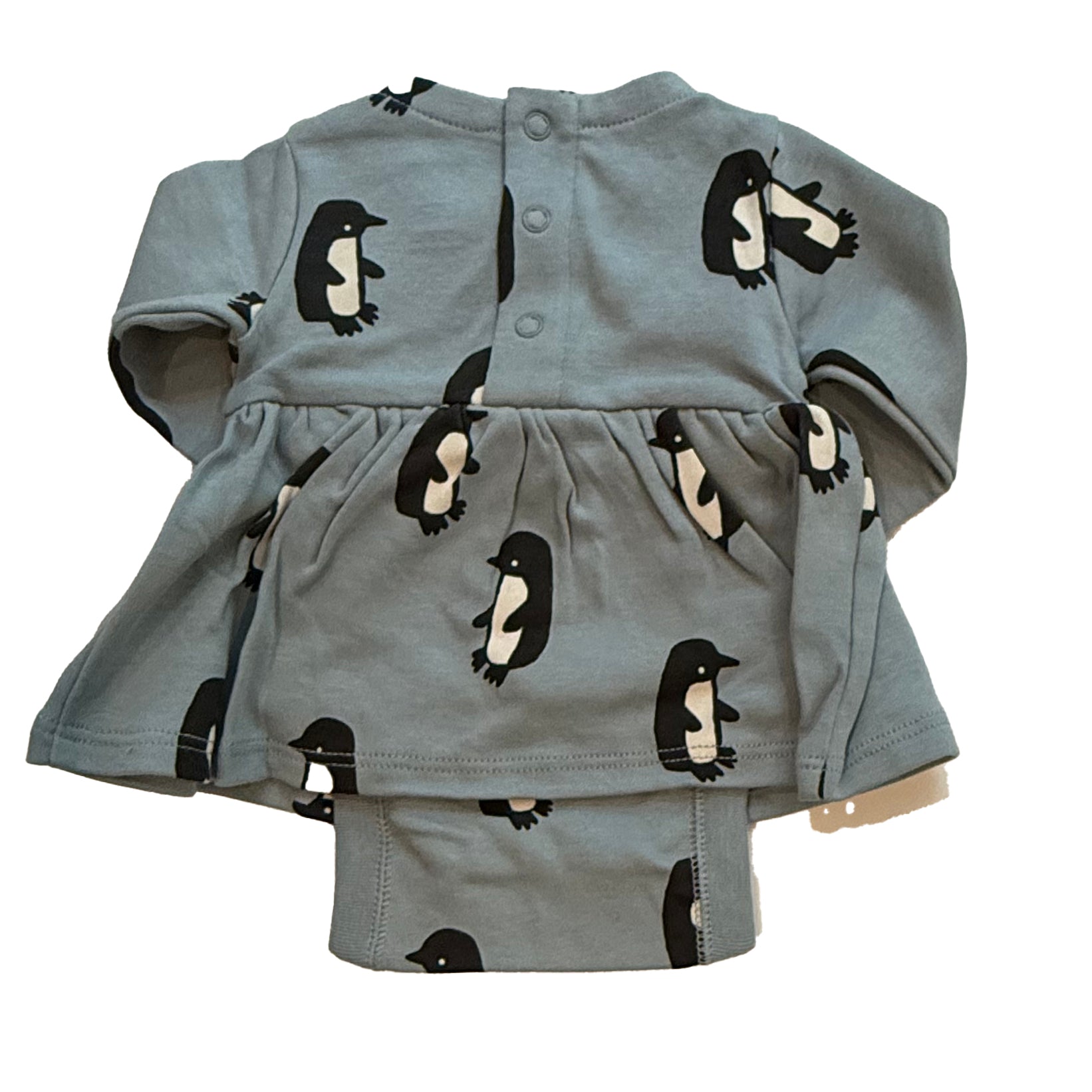 Tea Collection Girls Blue Penguins Dress Size: Newborn Blue Penguins