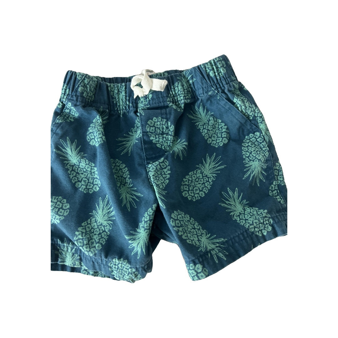 Just Born Boys Blue | Pineapples Shorts Size: 6-12 months Blue | Pineapples