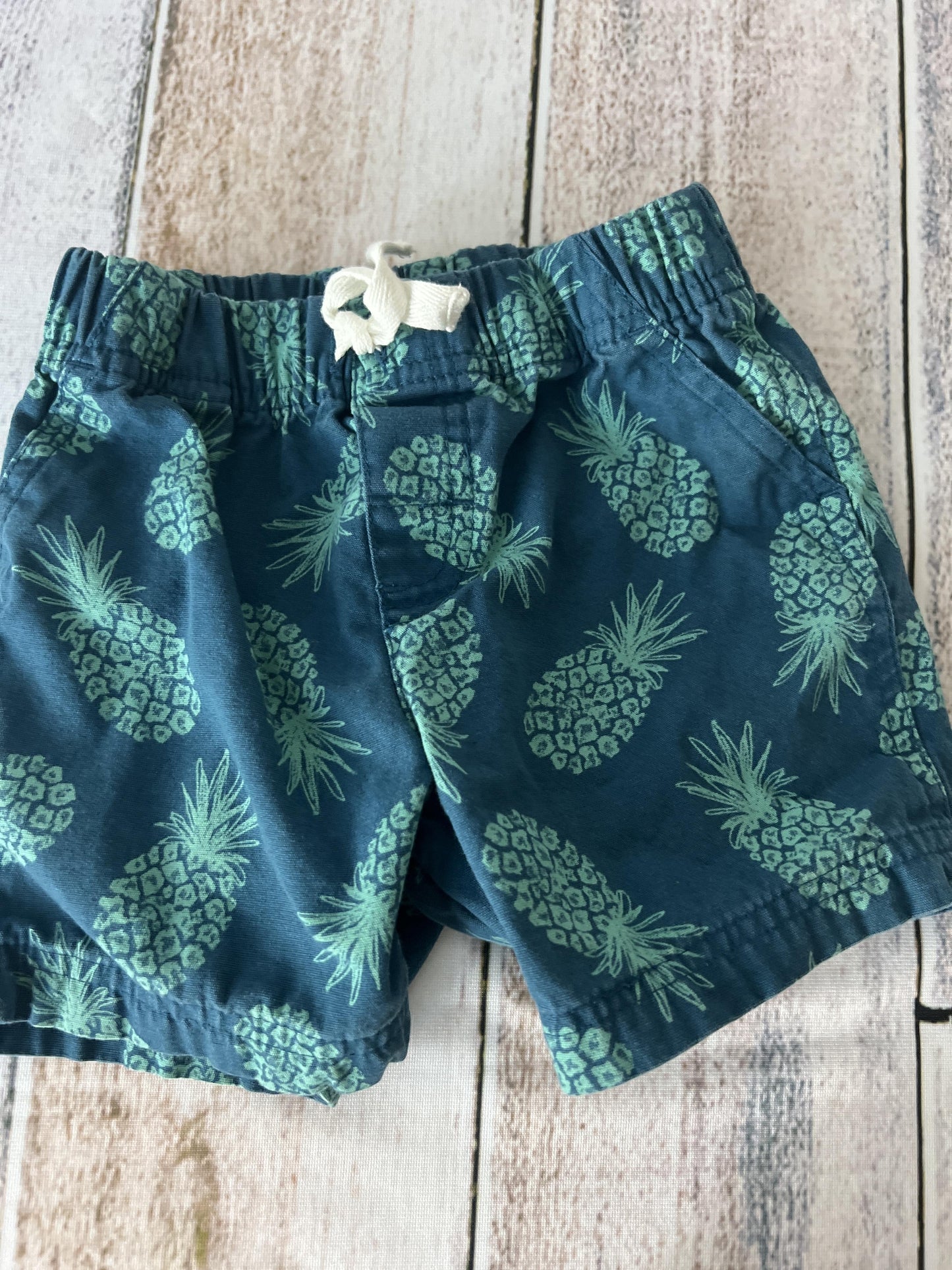 Just Born Boys Blue | Pineapples Shorts Size: 6-12 months Blue | Pineapples