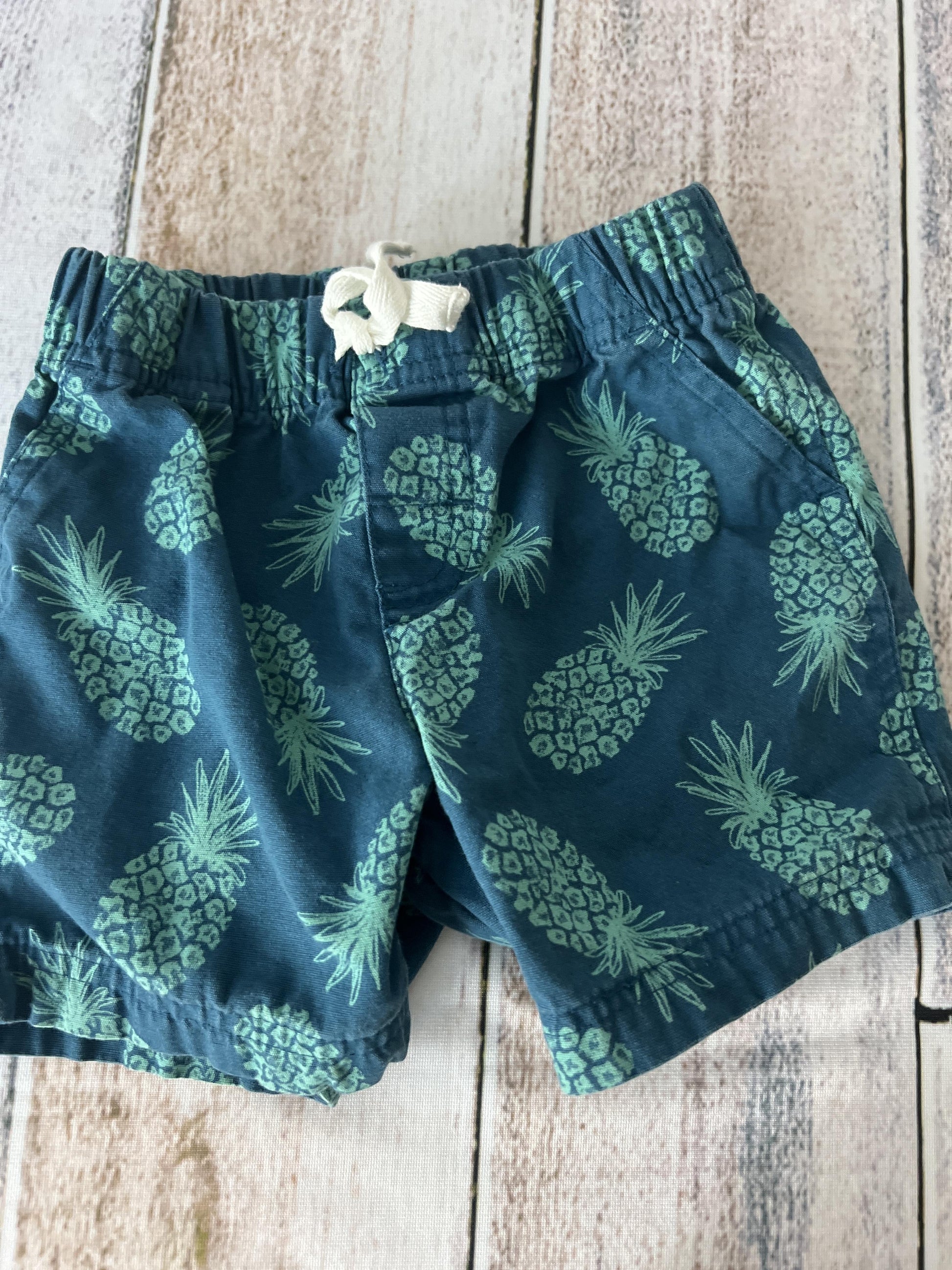 Just Born Boys Blue | Pineapples Shorts Size: 6-12 months Blue | Pineapples