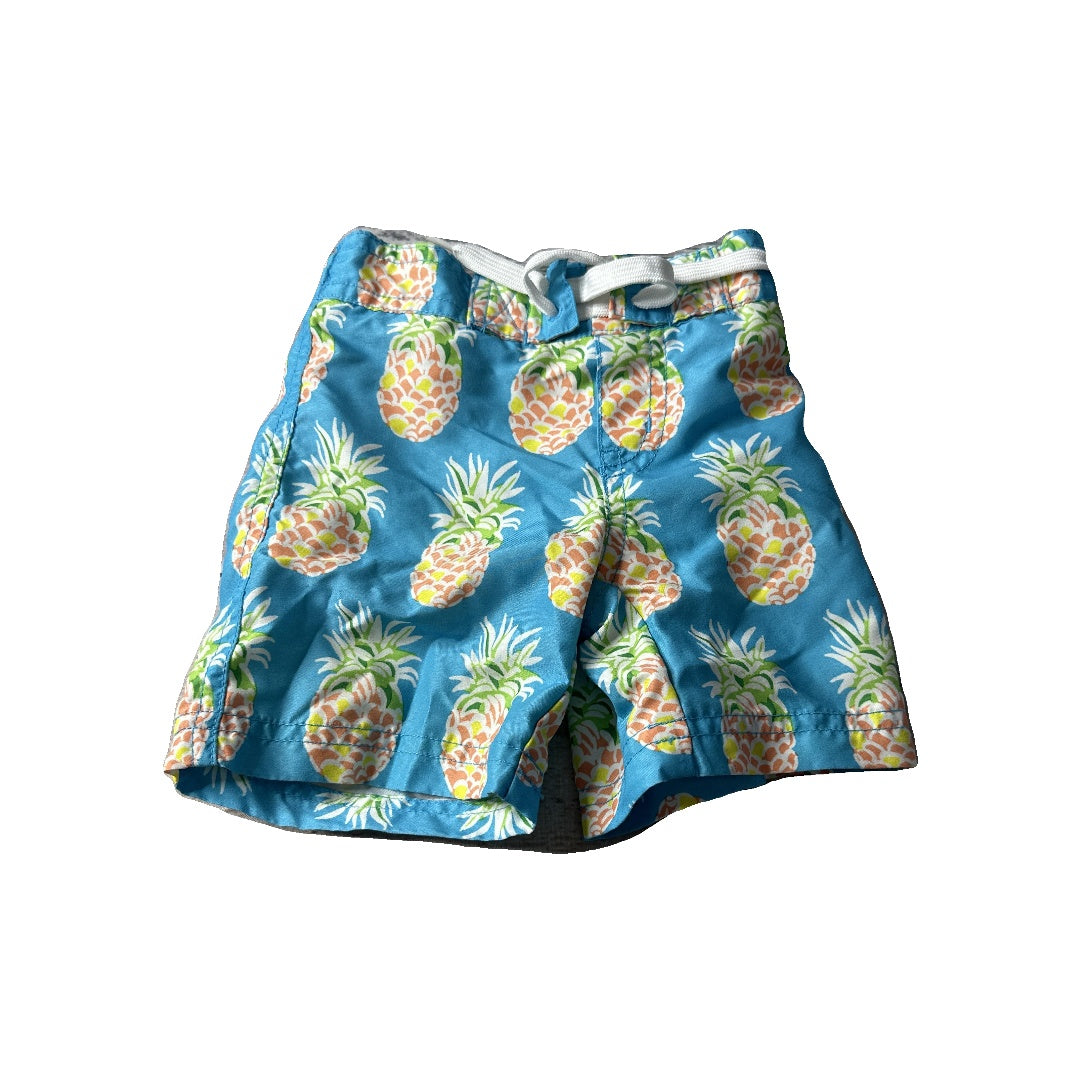 Janie and Jack Boys Blue | Pineapples Trunks Size: 6-12 months Blue | Pineapples